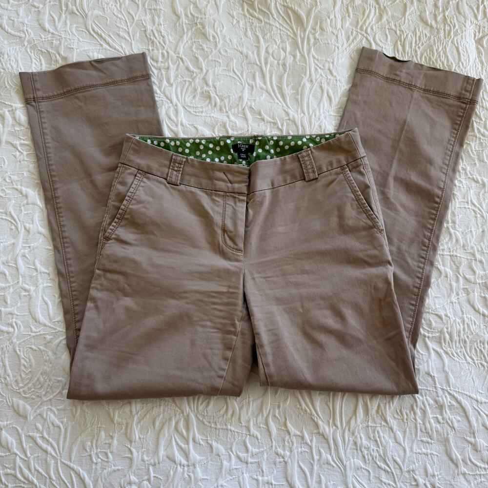 J.Crew Stretch City Fit Tan Khaki Straight Leg Chino Pants 4 Short